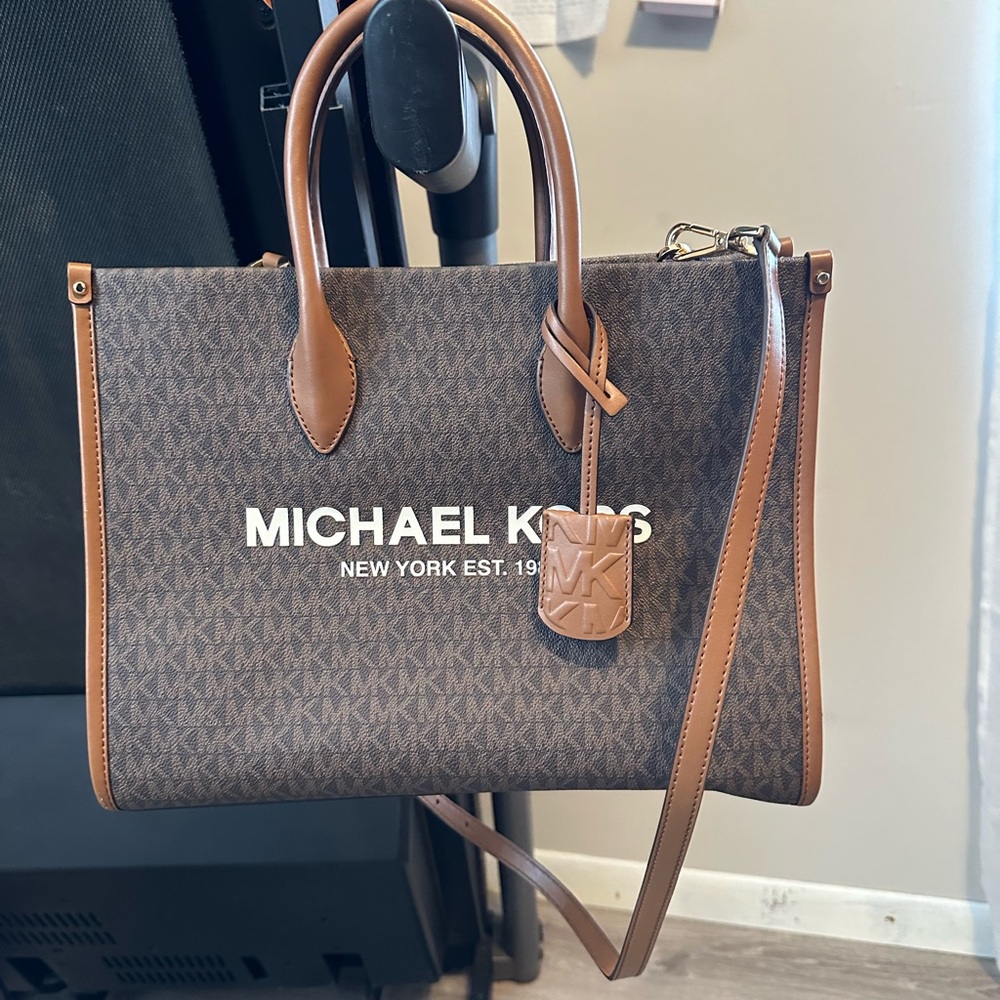 Michael Kors Brown Logo Tote Bag Medium